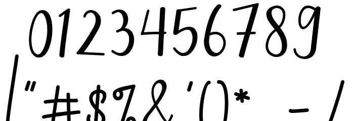 Selly Calligraphy Font OTHER CHARS