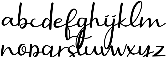 Selly Calligraphy Font LOWERCASE