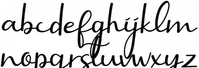 Selly Calligraphy Caratteri MINUSCOLO