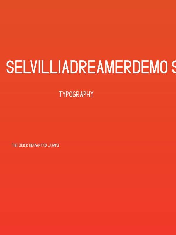 SelvilliaDreamerDEMO Sans Poster