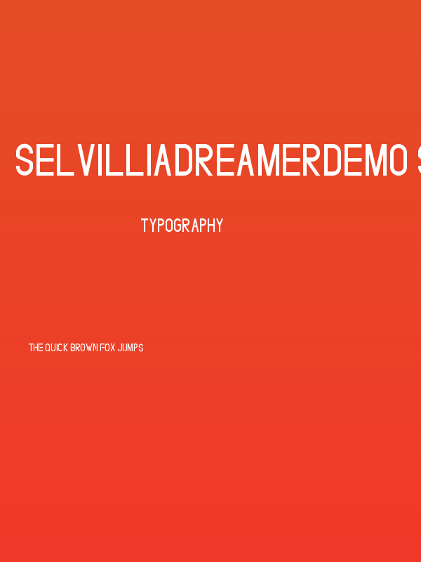 SelvilliaDreamerDEMO Sans Poster