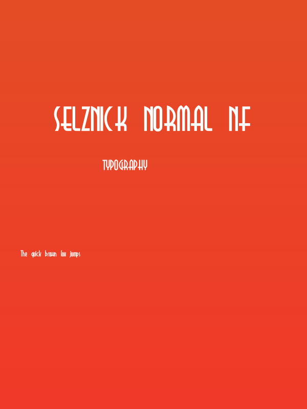 Selznick Normal NF Poster