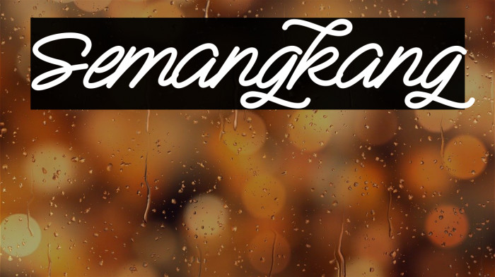 Semangkang Font examples