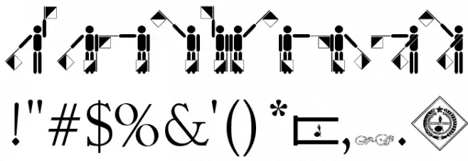 Semaphore Pramuka Font OTHER CHARS