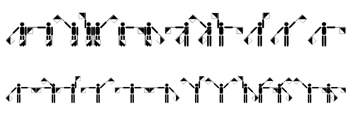 Semaphore Pramuka Font LOWERCASE