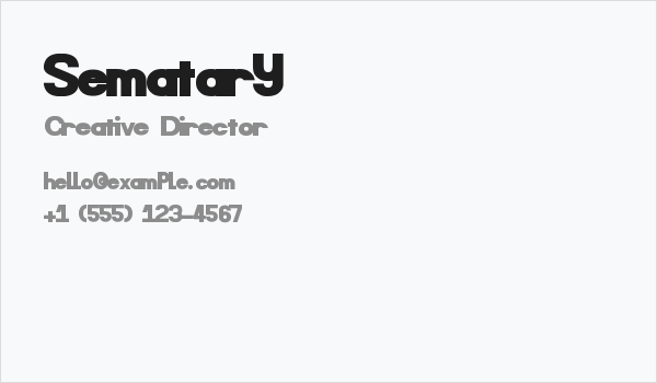 Sematary Business Card
