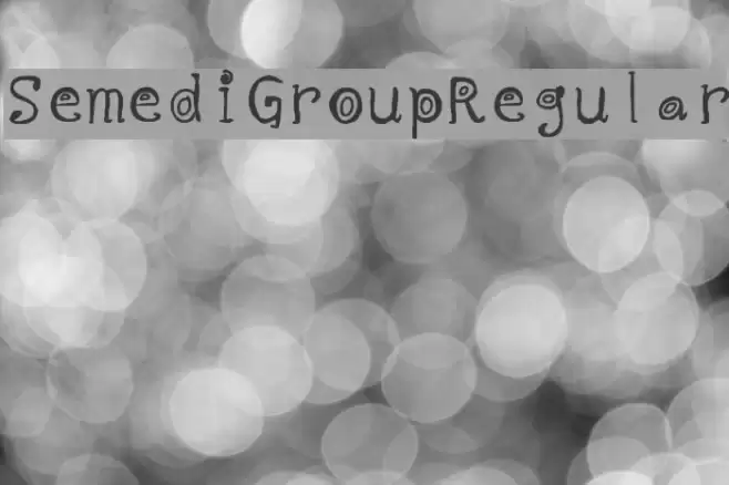 Semedi Group Regular Font examples