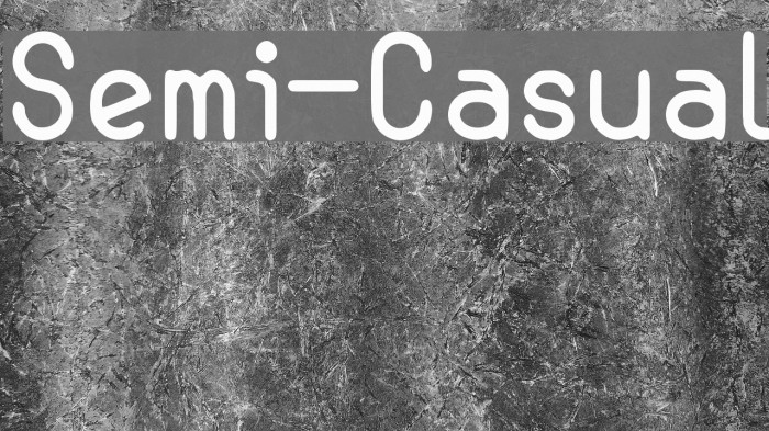 Semi-Casual Font examples