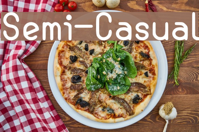 Semi-Casual Font examples