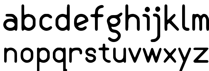 Semi-Casual Font LOWERCASE