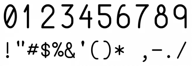 Semi-CoderT Font OTHER CHARS