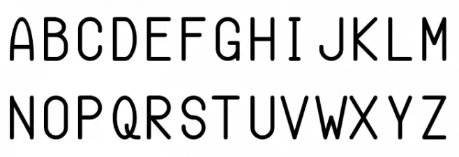 Semi-CoderT Font UPPERCASE