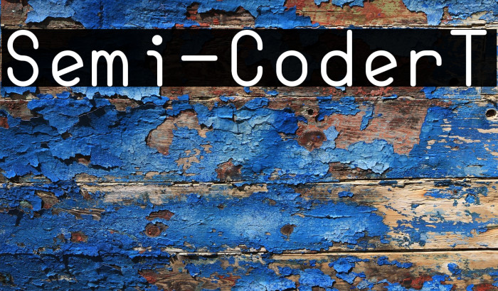 Semi-CoderT Font examples
