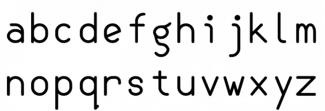 Semi-CoderT Font LOWERCASE