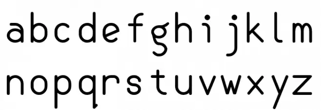 Semi-Coder Font LOWERCASE