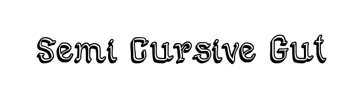 Semi Cursive Gut  font caratteri gratis