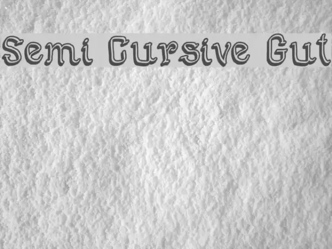 Semi Cursive Gut Font examples