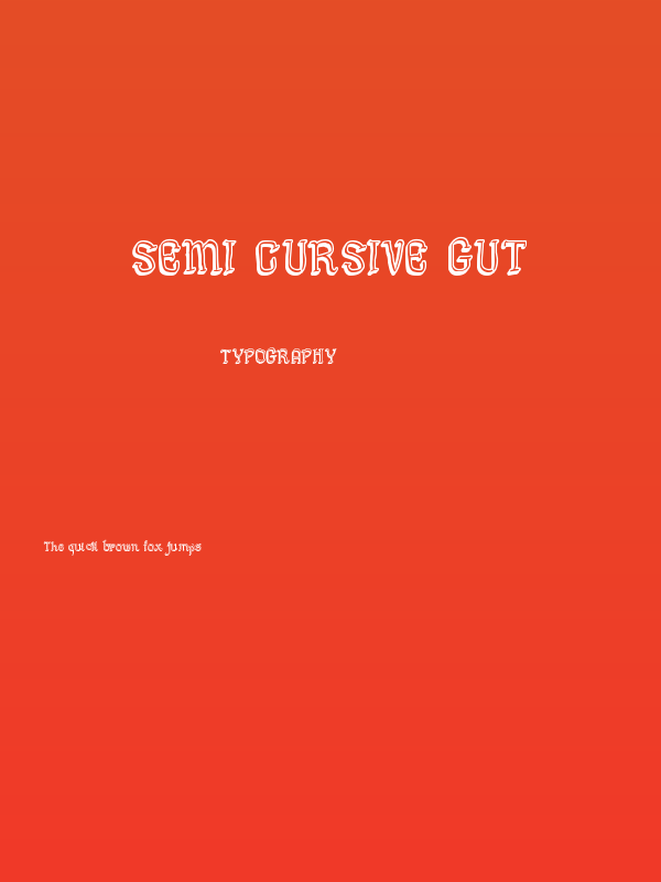 Semi Cursive Gut Poster