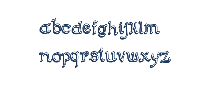 Semi Cursive Gut Lowercase