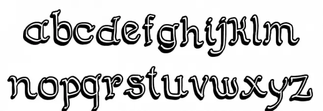 Semi Cursive Gut 字体 小写