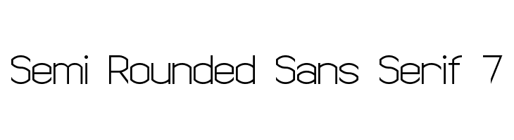 Semi Rounded Sans Serif 7  免费字体下载