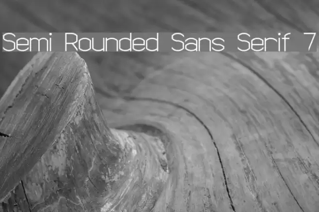 Semi Rounded Sans Serif 7 フォント examples