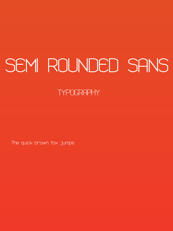 Semi Rounded Sans Serif 7 Poster
