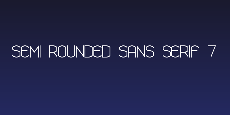 Semi Rounded Sans Serif 7 Social Header
