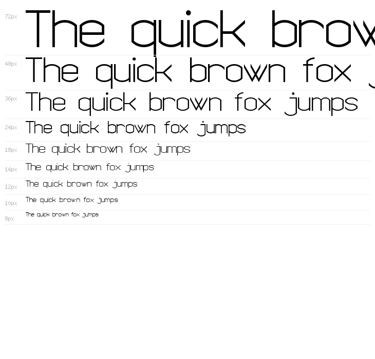 Semi Rounded Sans Serif 7 Waterfall