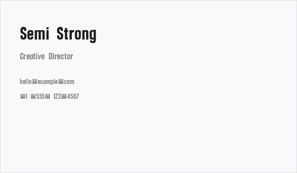 Semi Strong Business Card