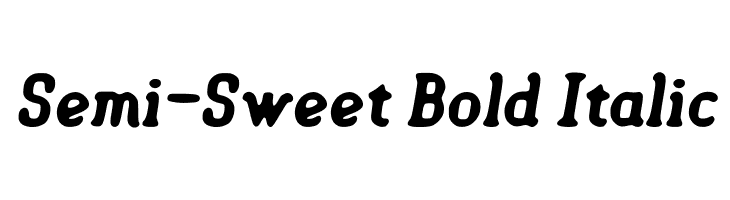 Semi-Sweet Bold Italic  Descarca Fonturi Gratis