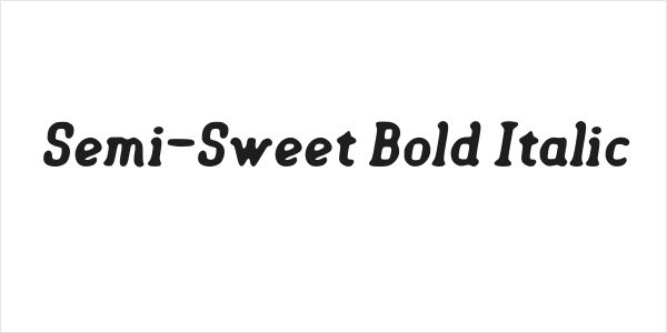 Semi-Sweet Bold Italic Logo