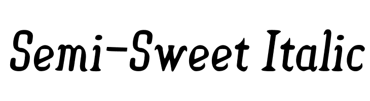 Semi-Sweet Italic  font caratteri gratis