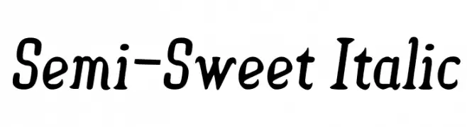 Semi-Sweet Italic  Fuentes Gratis Descargar