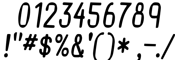 Semi-Sweet Italic Font OTHER CHARS