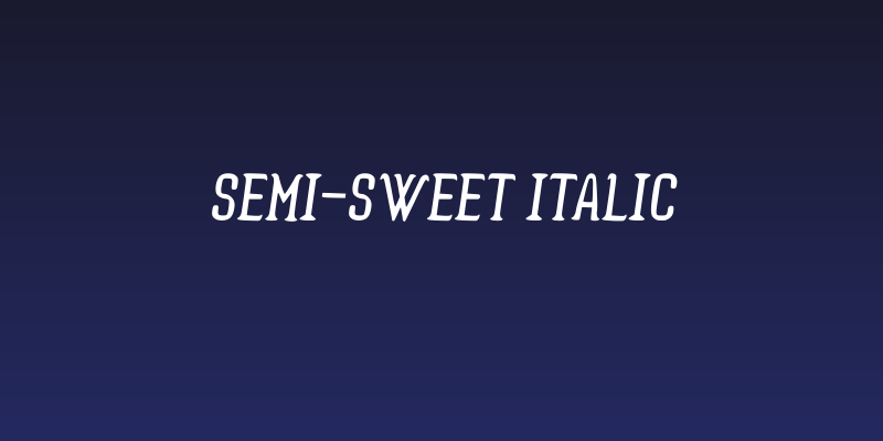 Semi-Sweet Italic Social Header