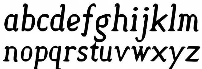 Semi-Sweet Italic फ़ॉन्ट लोअरकेस