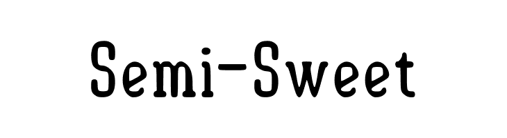 Semi-Sweet  免费字体下载