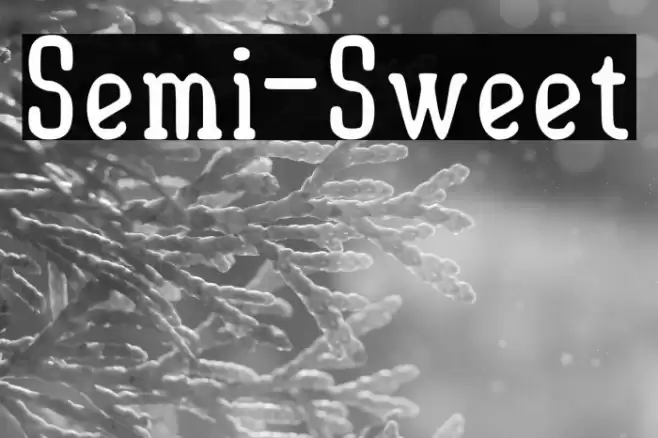 Semi-Sweet Font examples