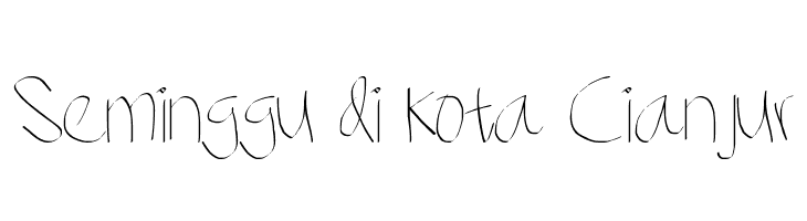 Seminggu di kota Cianjur  नि: शुल्क फ़ॉन्ट्स डाउनलोड