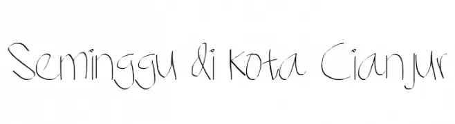 Seminggu di kota Cianjur  Descarca Fonturi Gratis