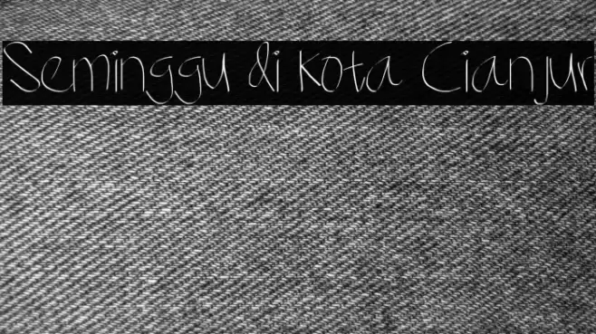 Seminggu di kota Cianjur Font examples