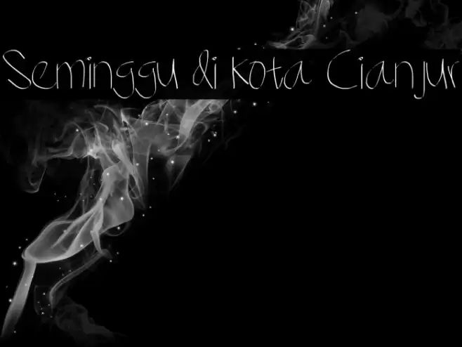 Seminggu di kota Cianjur Font examples