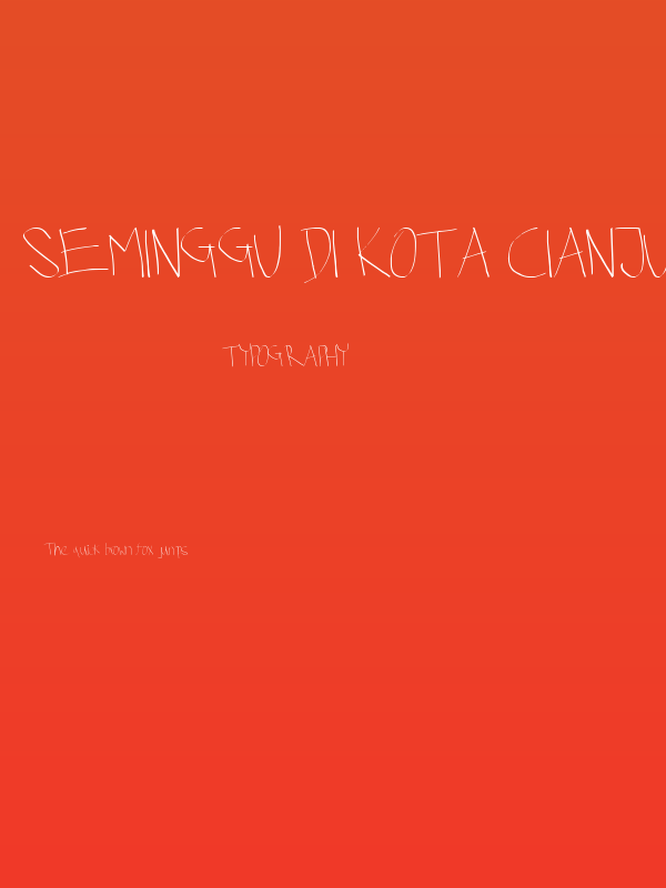 Seminggu di kota Cianjur Poster