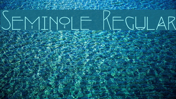Seminole Regular Font examples