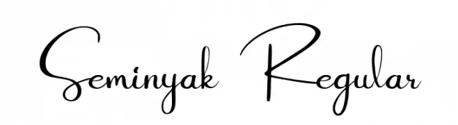 Seminyak Regular  フリーフォントのダウンロード
