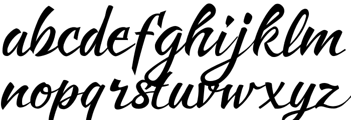 Seminyak Schriftart Kleinbuchstaben