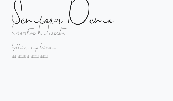 Semiora Demo Business Card