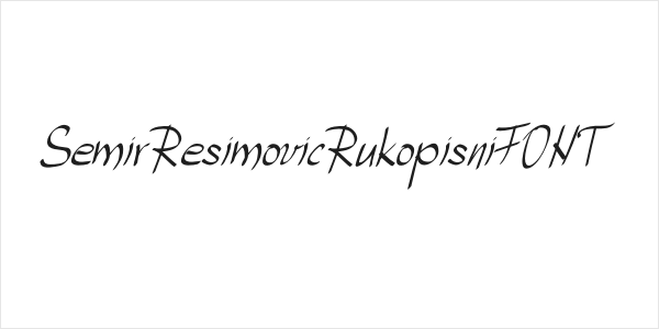 SemirResimovicRukopisniFONT Logo