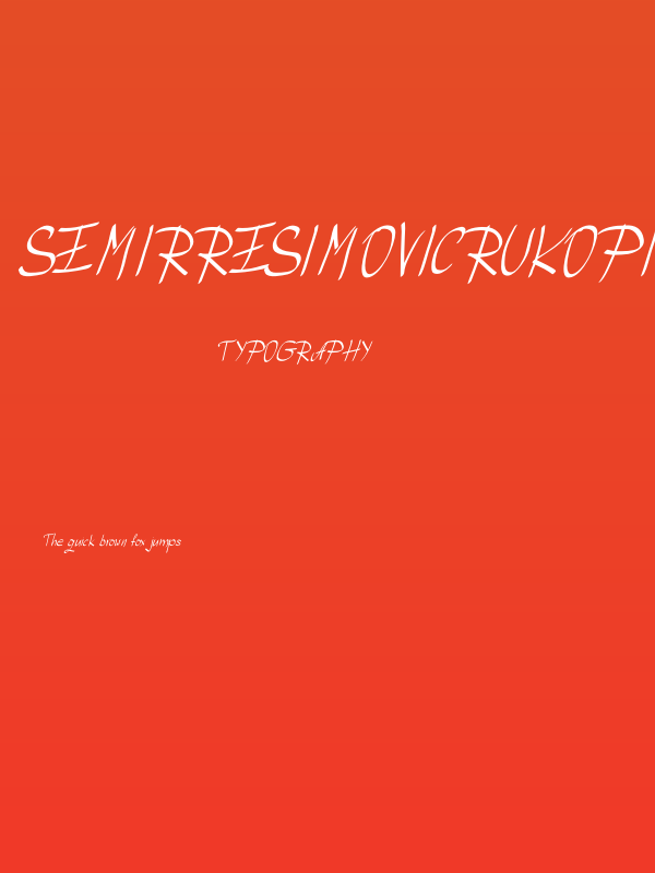SemirResimovicRukopisniFONT Poster